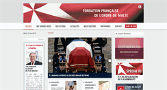 Desktop Screenshot of fondationordredemalte.org